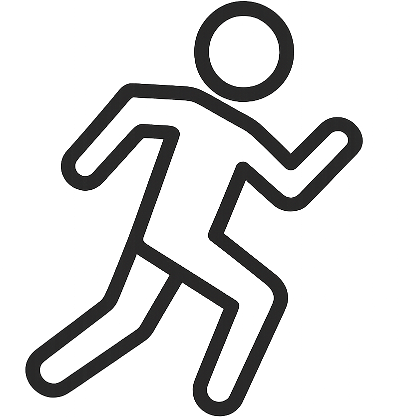Geometric running icon
